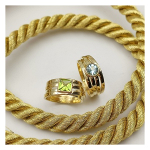 Peridot und Aquamarin (rund)